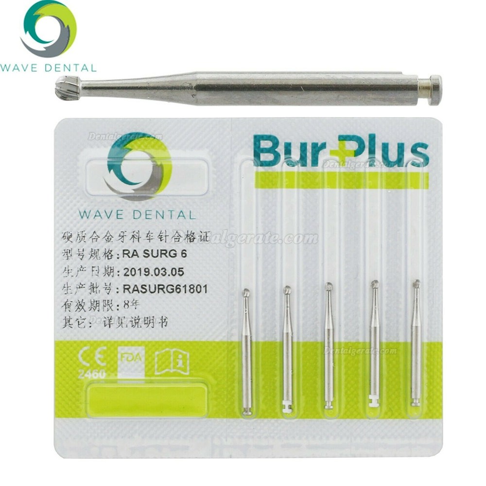 10 St&uuml;ck WaveDental RA SURG Winkelst&uuml;ck-Schaft Hartmetallbohrer Zahnmedizin 2 4 5 6 8# Runden Zahnbohrer